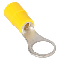 Install Bay YVRT8 Yellow Vinyl Ring Terminal 12-10 Gauge #8 Package of 100