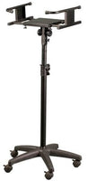Yorkville SKS-500B Adjustable Studio Monitor Stand With Wheels