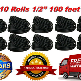10 Rolls 100 Ft 1/2" Split Wire Loom Conduit Polyethylene Tubing Sleeve Tube