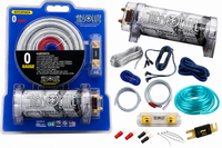Absolute KITCAP0GASI 0 Gauge Amplifier Installation Kit & 4 Farad Digital Capacitor Package