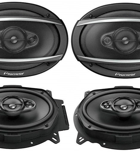 Pioneer TS-A6960F 450W 4-Way 6x9 Stereo Coaxial Speakers, 4-Ohm, Set of 2 Pairs