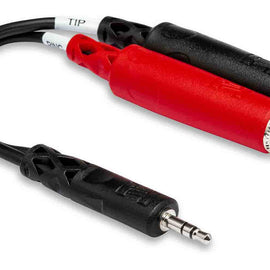 Hosa YMP-137 Stereo Breakout Cable, 3.5 mm TRS to Dual 1/4 in TSF