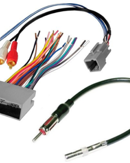 American Terminal AT694-5521 & ATCR6-CR10 Aftermarket Radio Amplifier Wiring Harness & Antenna Adapter Fit 2003-up Ford Lincoln Mercury