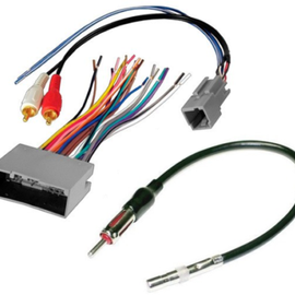 Absolute USA A694-5521 & CR6-CR10 <br/>Aftermarket Radio Amplifier Wiring Harness & Antenna Adapter for 2003-up Ford Lincoln Mercury