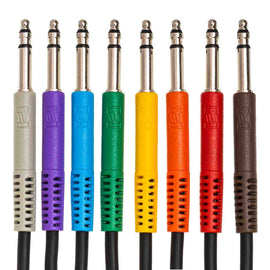 Hosa TTS-830, Balanced TT Patch Cable (8 Pack, 1 ft)