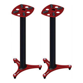 Ultimate Support MS-90-45R MS Series Professional Column Studio Monitor Stands with Non-marring Decoupling Pads and Three Internal Channels - 45"/Red