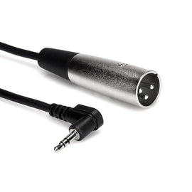 Hosa XVM-105M Microphone Cable, Right-angle 3.5 mm TRS to XLR3M - 5 Feet