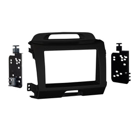 Metra 95-7344CH Double DIN Charcoal Dash Installation Kit - Compatible Fits for Kia Sportage 2011-2016