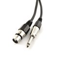 MR DJ CQXF25 25' Pro PA DJ Karaoke XLR Female to 1/4" TS Mono Male Plug Speaker Wire Cable