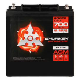 Shuriken SK-BT28 12V High Performance AGM Power Cell Battery for Systems Up To 700 Watts