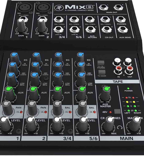 Mackie Mix8 8-Channel Mix Series Compact Mixer