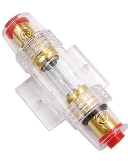 10 PACK AGU FUSE HOLDER 4 6 8 10 GAUGE IN LINE GLASS FUSES AWG WIRE GOLD