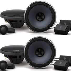 2 Pairs ALPINE X-S65C X-Series 6-1/2" component speaker system