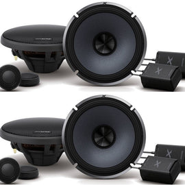 2 Pairs ALPINE X-S65C 6.5" 360 Watt Type-X Component Car Speakers