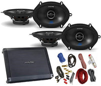 Alpine BBX-F1200 Amplifier 2 Pair S2-S68 5X7/6X8 Coax Speakers Amp Kit