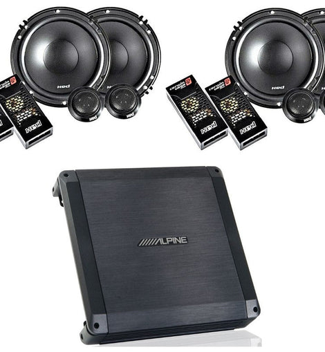Alpine BBX-T600 2 Channel Car Audio Amplifier & 2 300W 6-1/2