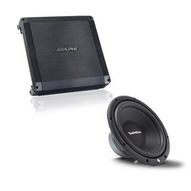 Alpine BBX-T600 600W 2CH Amp + Rockford Fosgate R1S4-10 10" 400W