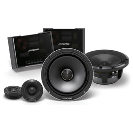 2 Alpine HDZ-65CS 600W Status Hi-Res 6-1/2" (16.5cm) 2-Way Slim-fit Component Speaker Set