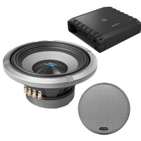 Alpine S2-A60M Class-D Amp & S2-W10D2 10" Dual 2-Ohm Sub & Grill bundle