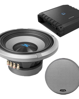 Alpine S2-A60M Class-D Amp & S2-W10D2 10" Dual 2-Ohm Sub & Grill bundle