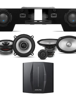 Alpine PXE-C80-88+S2-S69C+S-DB8V-TRK+S2-S50 OPTIM8 8-Channel Hi-Res Digital Sound Processor Amplifier w/ Dual 8” Preloaded Truck Sub Enclosure & 6x9" & 5.25" Comp / Coaxial Bundle
