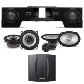 Alpine PXE-C80-88+S2-S69C+S-DB8V-TRK+S2-S50 OPTIM8 8-Channel Hi-Res Digital Sound Processor Amplifier w/ Dual 8” Preloaded Truck Sub Enclosure & 6x9" & 5.25" Comp / Coaxial Bundle