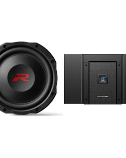 Alpine HDA-V90+RS-W10D4 Status Hi-Res 5-Channel Amplifier & 10-inch R-Series Shallow Subwoofer with Dual 4-Ohm Bundle