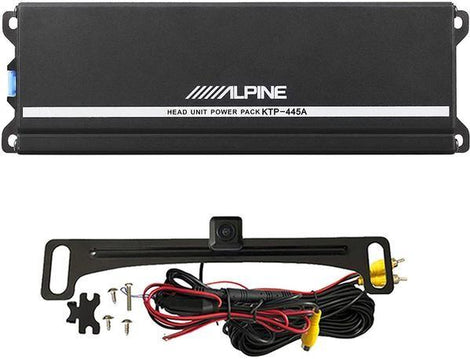 Alpine KTP-445A 4 Channel Amplifier and Backup Camera Bundle