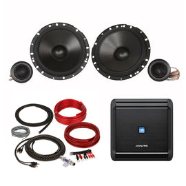 Alpine S2-A36F 4-Channel Amplifier w/ Pair of Alpine 6.5" Speakers Package+ Absolute KIT8