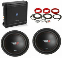 Alpine S2-A36F 4-Ch Amplifier + 2 Cerwin-Vega 12" Subwoofers + 8G Amp Kit