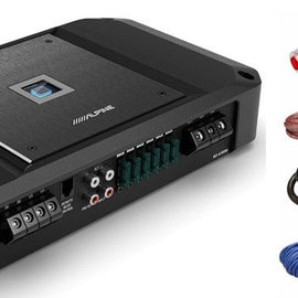 Alpine R2-A150M 1500 W RMS High-Performance Class-D Mono Sub Amplifier +4 Gauge Amp Kit