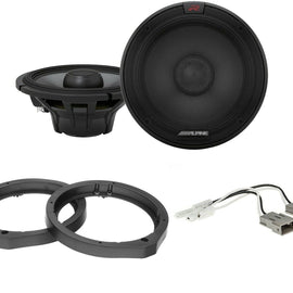 Alpine R-S65.2 + Front or Rear Speaker Adapters + Harness For Select Honda and Acura Vehicles