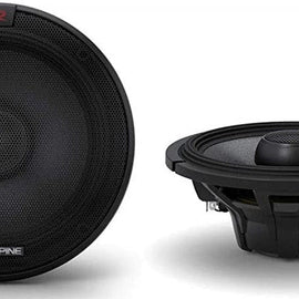 2 Pair Alpine R-S65.2 6 1/2" 200 Watt Speakers with 20' Speaker Wire