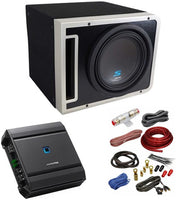 Alpine S-SB10V 10" 600w S-W10D4 Subwoofer+Ported Sub Box+ S-A60M Amp + 4G Amp Kit