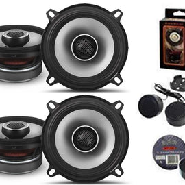 2 Pair Alpine S2-S50 5.25" Speakers + TW500 Tweeter & Mobile Bracket & Tape