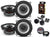 2 Pair Alpine S2-S50 5.25" Speakers + TW500 Tweeter & Mobile Bracket & Tape