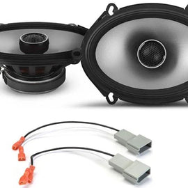 Alpine S-S57 5x7" Front Factory Speaker Replacement Kit For 1993-2002 Mazda 626 + Metra 72-5512 Speaker Harness