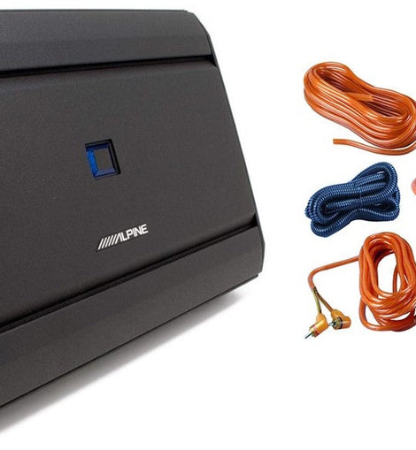 ALPINE S-A55V 440w RMS 5-Channel S-Series Car Audio Amplifier Class D + Absolute 4 Gauge Amp Kit