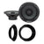 Alpine EL-E65-G 6.5" Car Motorcycle Speakers Fit Harley Davidson Speaker Adapter Kit