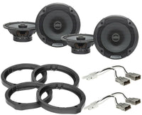 2 Alpine EL-E65-G + Front & Rear Speaker Adapters + Harness Fit Honda Acura Vehicles