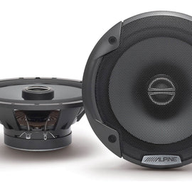 2 Pair Alpine SPE-6000 Car Speaker<BR/>480W Max, 120W RMS 6.5" 2-Way Type-E Coaxial Speakers w/ Silk Tweeters