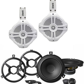 ALPINE SPV-65X-WRA 6.5" Coaxial + MPS65W Rollbar Speakers for 2007-2018 Jeep Wrangler JK