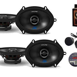 Alpine S-S57 5x7 (6x8) Speaker Two Pairs 2-Way Coaxial Speakers Bundle