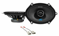 Alpine S-S57 5x7" Rear Factory Speaker Replacement Kit For 1997-1998 Lincoln Navigator + Metra 72-5512 Speaker Harness