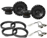 2 Alpine S2-S65 6.5" Speaker Package With Speaker Adapter and Harness Fit Honda Acura