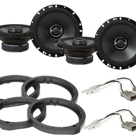 2 Alpine S2-S65 6.5" Speaker Package With Speaker Adapter and Harness Fit Honda Acura