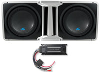 2 Alpine S-SB10V Loaded 10" 600W S-W10D4 Ported Sub Box + KTA-30MW Amplifier