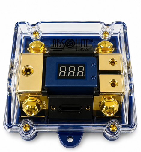 Absolute AND-600 Digital ANL Fuse Holder LED Voltmeter Display 0/4 Gauge Power Distribution Block Includes (2) 150A ANL Fuse