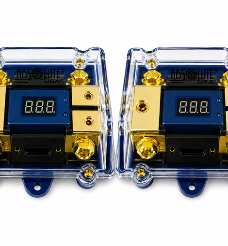 2 Absolute AND-600 Digital ANL Fuse Holder LED Voltmeter Display 0/4 Gauge Power Distribution Block Includes (2) 150A ANL Fuse