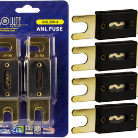 Absolute USA ANL80-4 4 Pack ANL 80 Amp Gold Plated Fuse